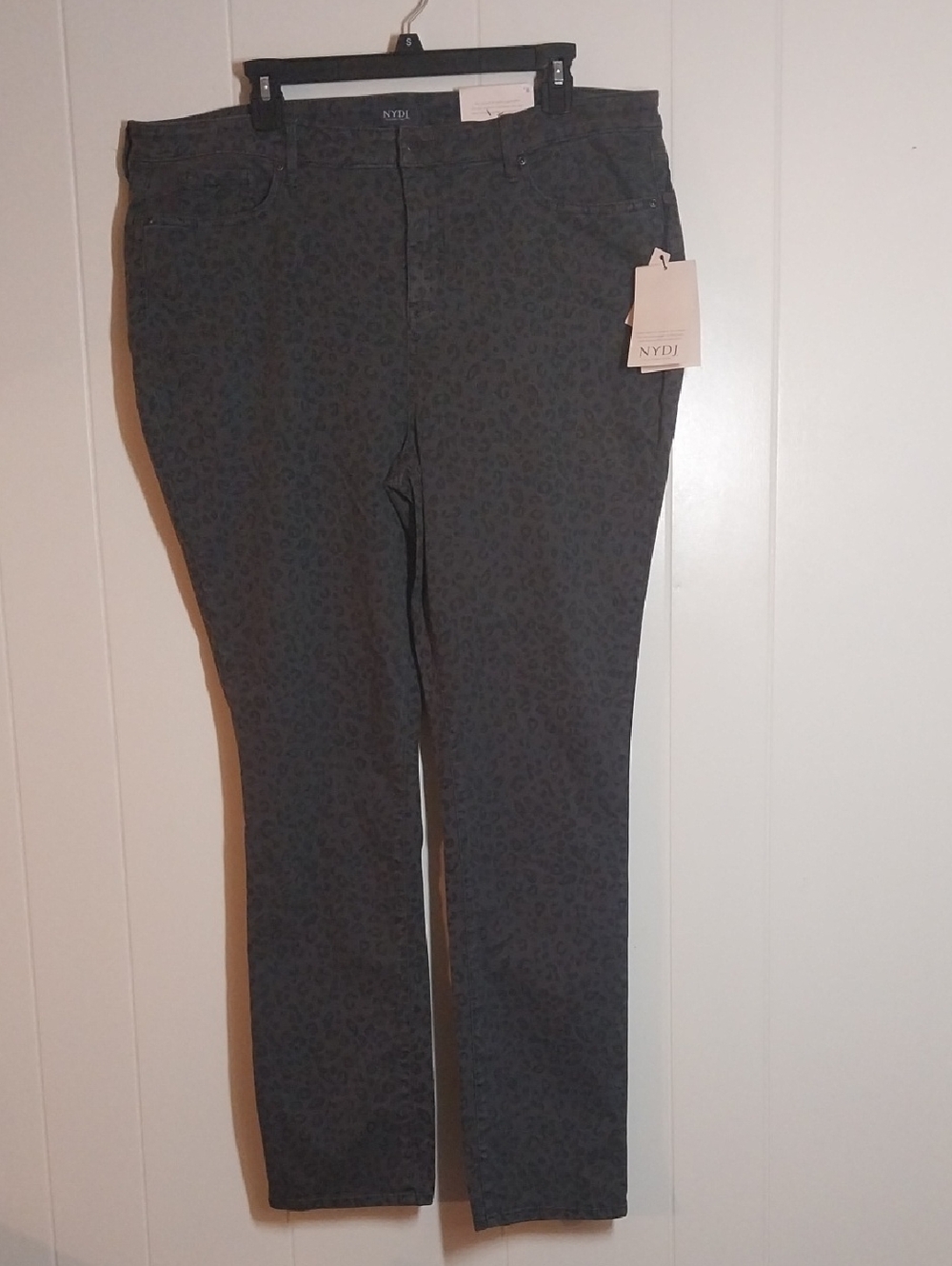 NYDJ Not Your Daughters Jeans ALINA Legging Shadow Jag 18 x 30" Inseam Stretch